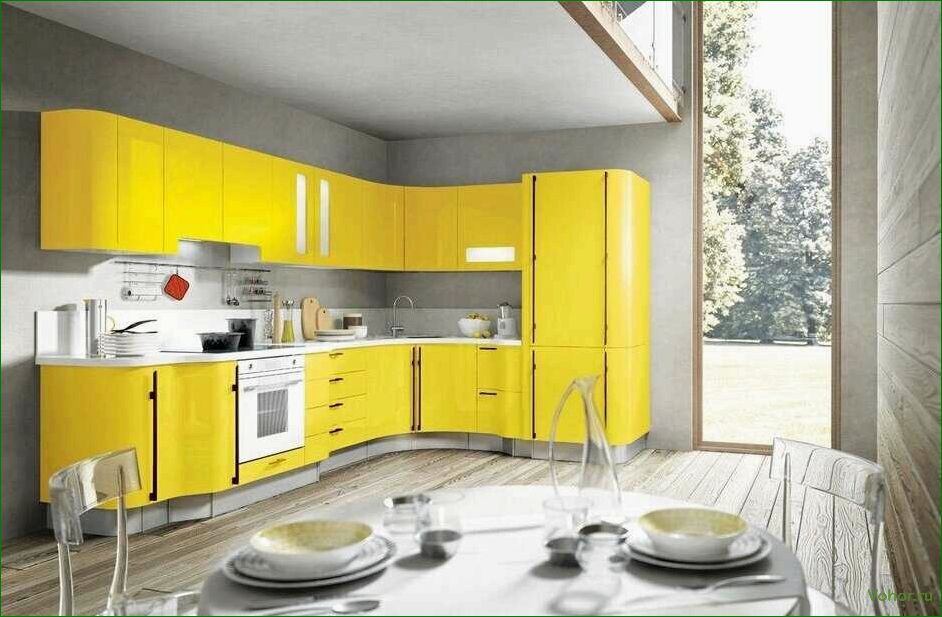 Кухни желтого цвета — идеи для создания уютного и яркого интерьера